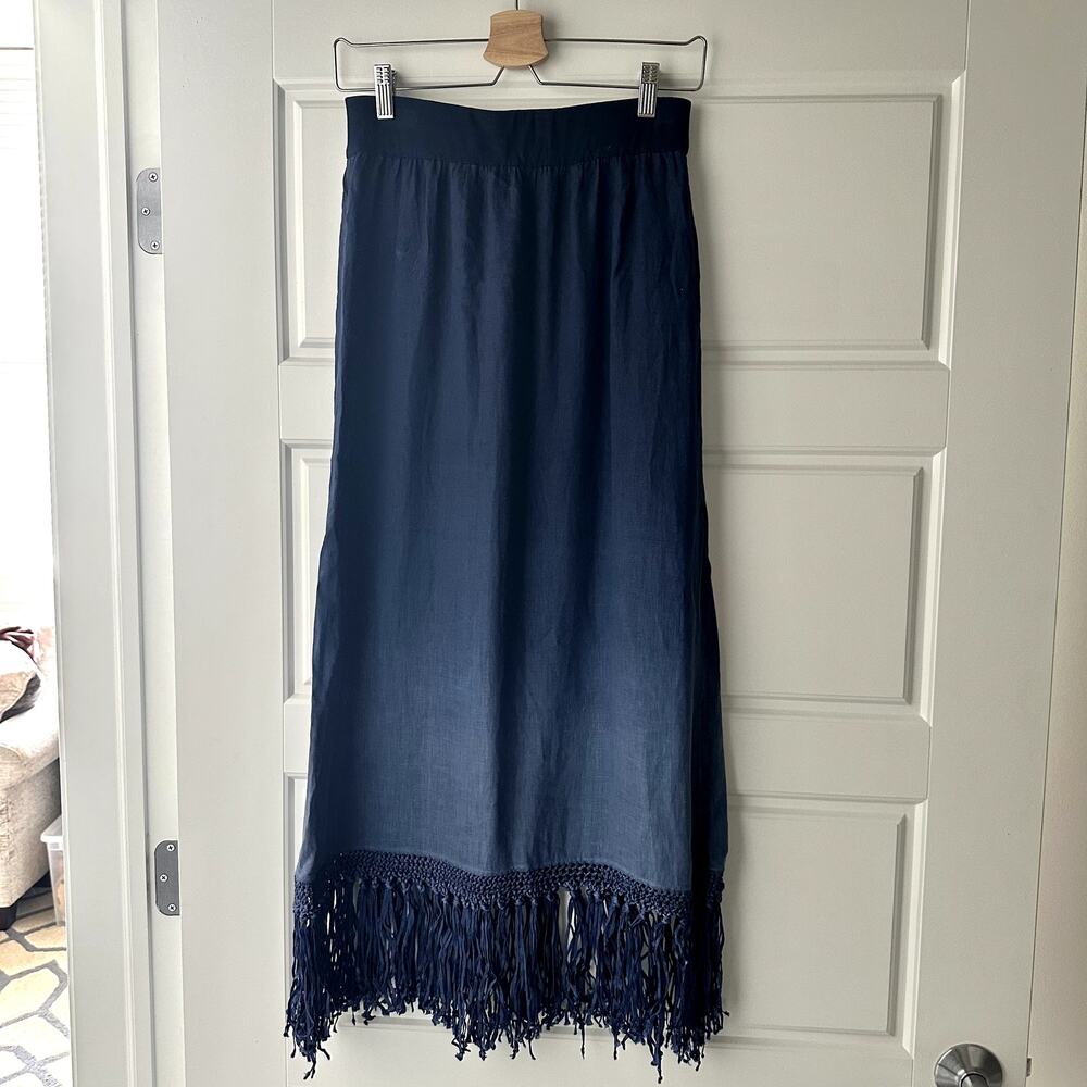 Chico’s Ombre Linen Maxi Skirt Sz S